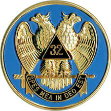 Freemasons Car Emblem Decal Scottish Rite 32nd Degree - Wings Down Masonic Decal picture