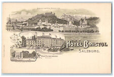 c1905 Hotel Bristol Salzburg Austria Multiview Antique Unposted Postcard picture
