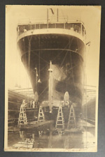 SS Zeeland Liverpool The Port of Antwerp Dry Dock Postcard RPPC Ocean Liner picture