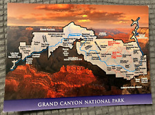 VTG Continental Postcard - Grand Canyon National Park Map in Arizona - UNPOSTED picture