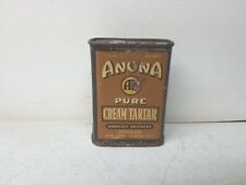 Anona Brand Pure Cream Tartar Can Tin 1.25 Ounce Vintage Arbuckle Brothers  picture
