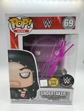 SIGNED Funko Pop WWE Glow in The Dark - UNDERTAKER #69 COA AUTHENTICATED picture