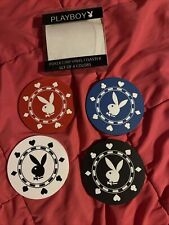 coasters for drinks vintage playboy bunny poker picture