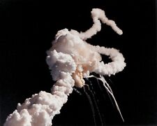 AFTERMATH OF SPACE SHUTTLE CHALLENGER EXPLOSION 1986 - 8X10 NASA PHOTO (SP088) picture