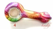  SILICONE SMOKING PIPE W/ GLASS BOWl US SELLER SAME DAY SHIP picture