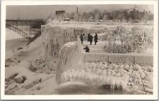 c1930s NIAGARA FALLS Canada / New York RPPC Photo Postcard - Winter Scene UNUSED picture