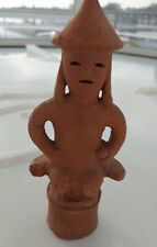 Japanese Handmade Clay Figurine Haniwa Statue Earthenware  6-1/2