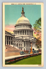Postcard U.S. Capitol Dome, Washington DC Linen picture