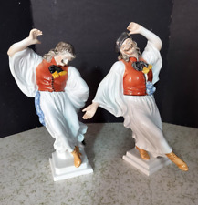 Antique Herend Porcelain Figurine, Folklore Dancer Couple, 10.5