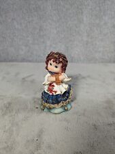 Vintage K's Collection Angel Girl Holding a Musical Instrument 3.75