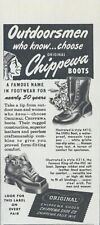 1948 Chippewa Boots Shoes Outdoor Men Women Chief Headdress Vintage Print Ad C2 picture