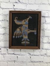 vtg Mithical Bird sand painting  Native American 11''x 9'' picture