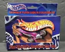 2001 Hot Wheels Vintage Playing Cards in Collectors Tin - Good Condition picture
