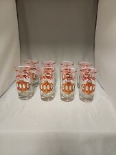 CULVER LTD CHRISTMAS ORNAMENT DRINKING GLASSES TUMBLERS SET OF 8 picture