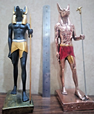 Bundle 2 Ebros Anubis Egyptian God afterlife Handmade Black & Gold Statue 13 in picture