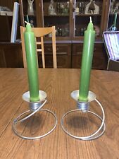 candle holders vintage Set of Two - Modern Metal Ikea? EUC picture