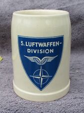 vintage 5. leftwaffen-division nato air force bundeswehr mug stein west germany picture