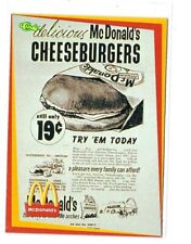 1996 McDonald's Delicious McDonald's Cheeseburger - 1957 Print Advertisement picture