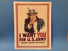 Original Vintage “I Want You For US Army” Poster RPI 223 Oct 1981 Poster 11x14 picture