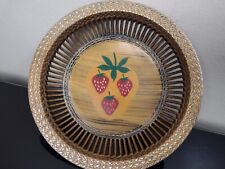 Nevco Strawberry Weave Basket Retro Vintage Hard Plastic Bowl picture