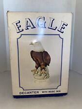 Vintage 1974 Hoffman Decanter American Eagle With Music Box. With Original Box picture