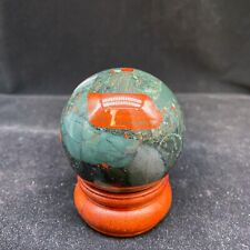 326g Natural African Bloodstone Sphere Quartz Crystal Meditation Healing Gift picture