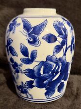 Blue and white ceramic vase vintage picture