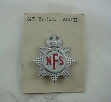 Vintage WWII National Fire Service Brigade NFS British Army Military Pin picture