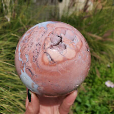 Pink Agate Crystal Sphere Large A Grade | 942 Grams | 99 MM | 2lbs 11oz picture