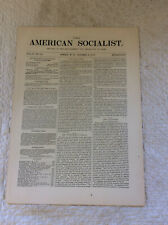 THE AMERICAN SOCIALIST: October 2, 1879 [John Humphrey Noyes] - Oneida Community picture
