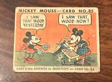 1935 R89 Mickey Mouse Gum #85 