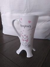 Disney Aristocats Marie Eiffel Tower Coffee Mug Pink Ribbon Kitty Paris Tall 6