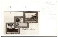 1905 Multi-View, Webster Rock, The Lake, Cottage City, Franklin, NH Postcard picture