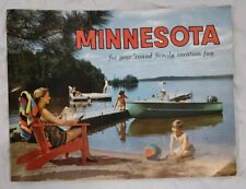 Vintage Ca. 1960 Minnesota Travel Tourist Brochure Vacation Fun Boating Fishing  picture