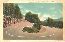 View Of Hairpin Turn, Mohawk Trail And Blue Skies, Massachusetts Postcard picture