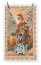 St. Florian Necklace for Firefighters with Medal and Laminated Prayer Card picture
