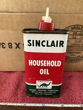 Old Vintage Sinclair Household Oil DINO Dinosaur 4 oz. Oiler Advertising Tin Can picture