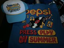 PEPSI Tote bag AND trucker Hat  Press Play on Summer BLUE *BRAND NEW* picture