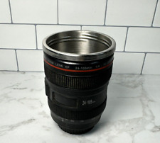 Caniam camera lens cup drink glass, stainless, looks like camera lens     picture