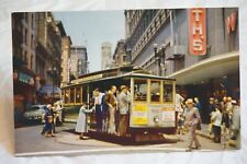 1960s San Francisco Cable-Car Trolly, Kodachrome Postcard, Pristine picture