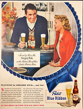 1948 Pabst Blue Ribbon Beer Gregory Peck Vintage Print Ad picture