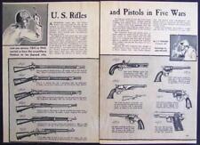 U.S. Military Rifles & Pistols 1845-1945 1945 vintage pictorial art picture