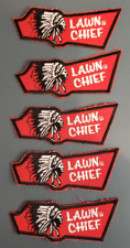 LAWN CHIEF Patch  set of 5 Iron On LOT NEW picture