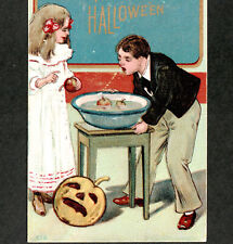 A Joyful Halloween 1912 PFB Series 9422 Paul Fink Berlin 778 Apple Dunk PostCard picture