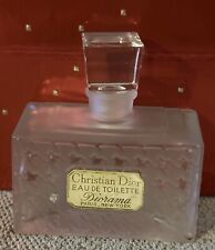 VTG Frosted Embossed Empty Crystal Christian Dior, Diorama Eau de Toilette RARE picture