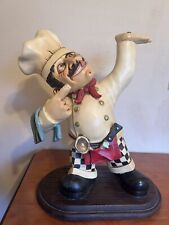 Waiter Chef Restaurant Statue Figurine Holding a Tray . picture
