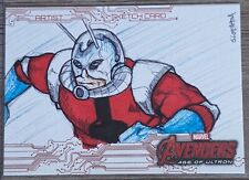 2015 Upper Deck Avengers Age Of Ultron Sketch Card Ant-Man By John Sloboda 1/1 picture