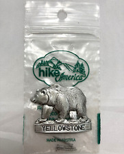 Yellowstone National Park Walking Stick Medallion - Vintage Souvenir Travel Rare picture