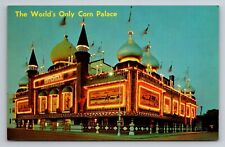 The World's Only Corn Palace Mitchell South Dakota Vintage Unposted Postcard picture