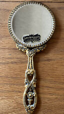 Vintage STYLEBUILT ACCESSORIES 24K Gold-Plated Beautiful Rare Handheld Mirror picture